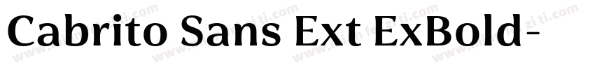 Cabrito Sans Ext ExBold字体转换